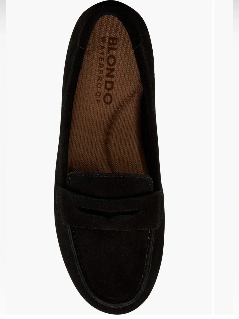 Biondo Waterproof Black Suede Loafers for Women